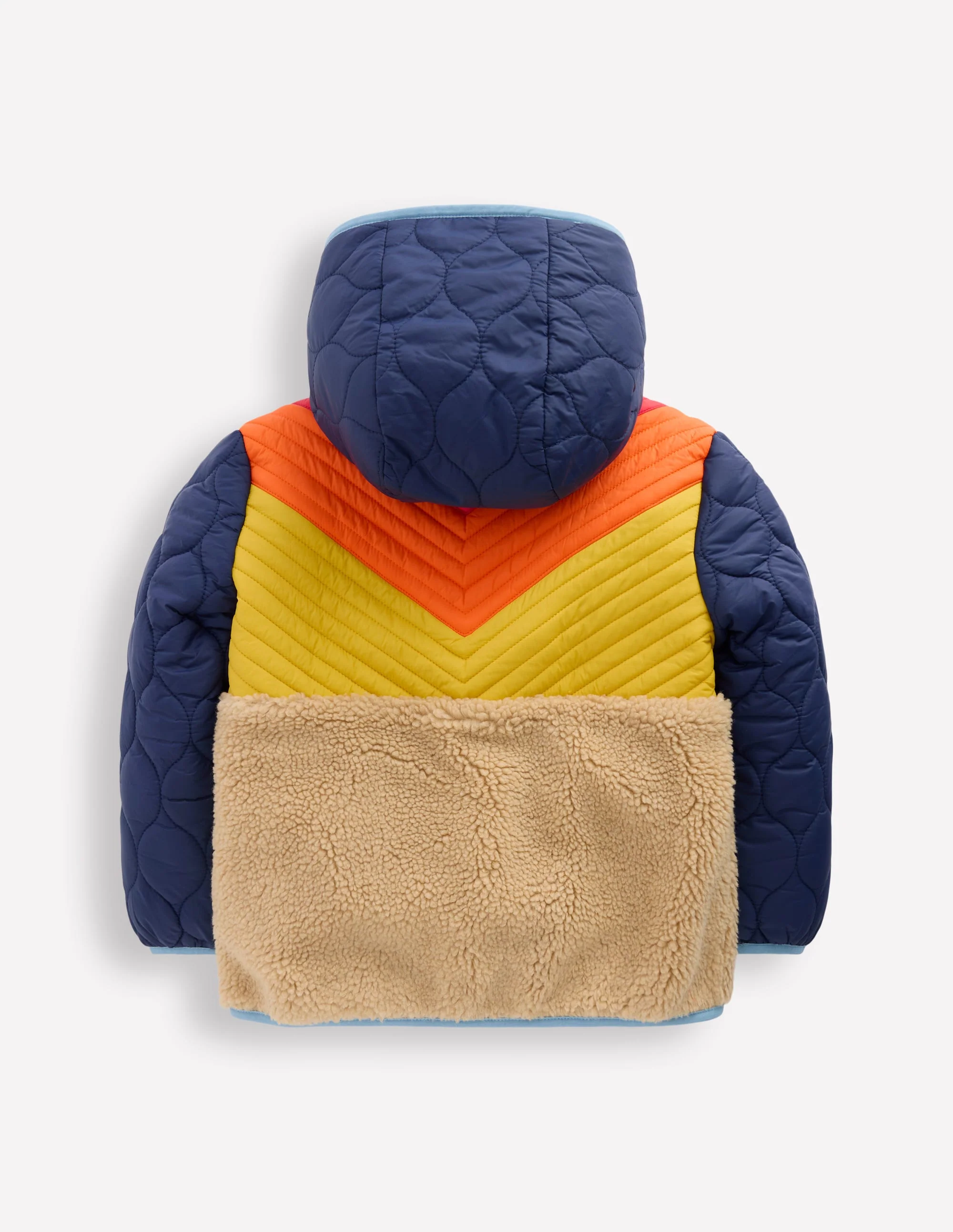 Chevron Borg Jacket-Orange Multi - Image 7