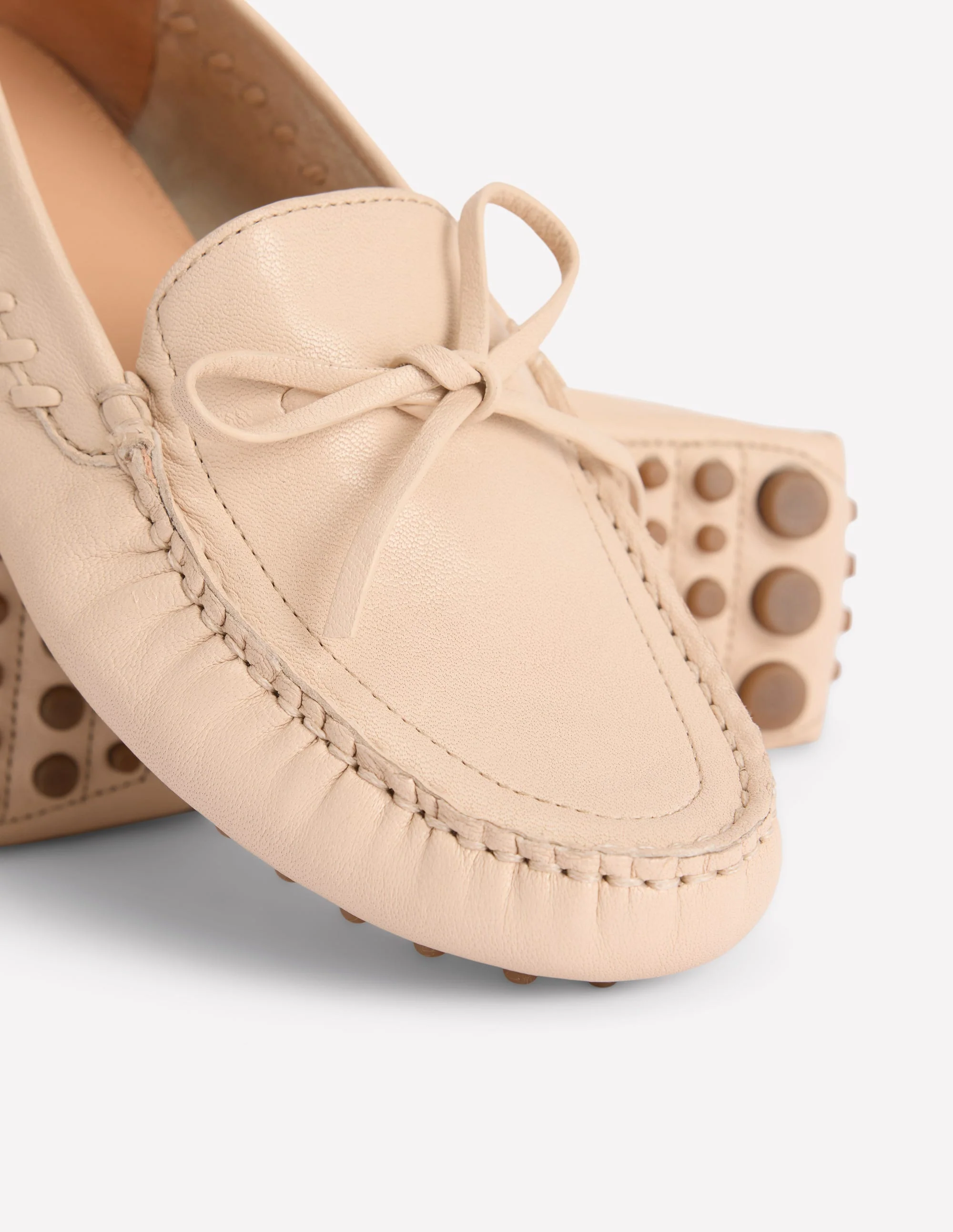 Heidi Stitched Soft Loafers-Ecru - Image 6