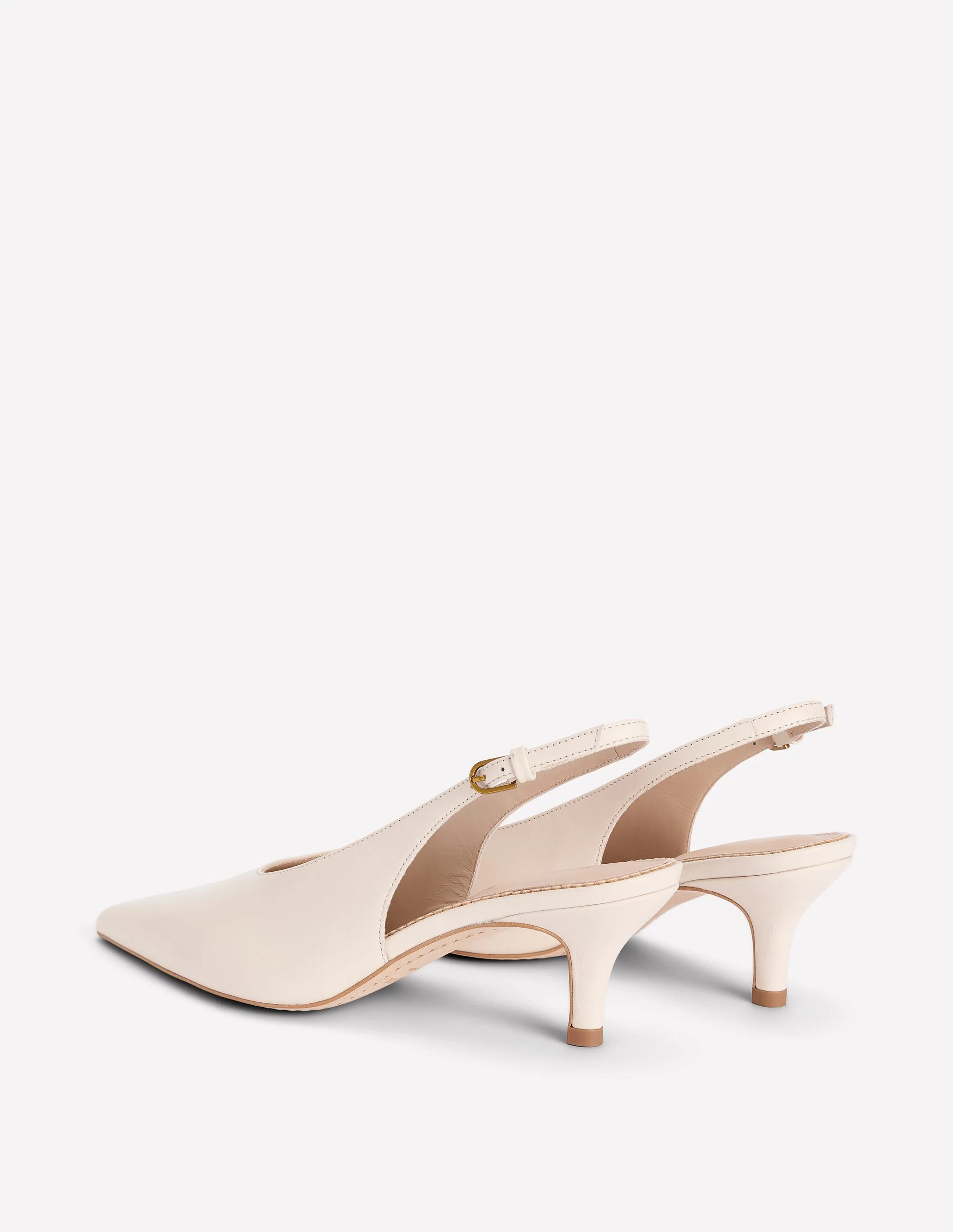 High Cut Slingback Court-Ecru - Image 6