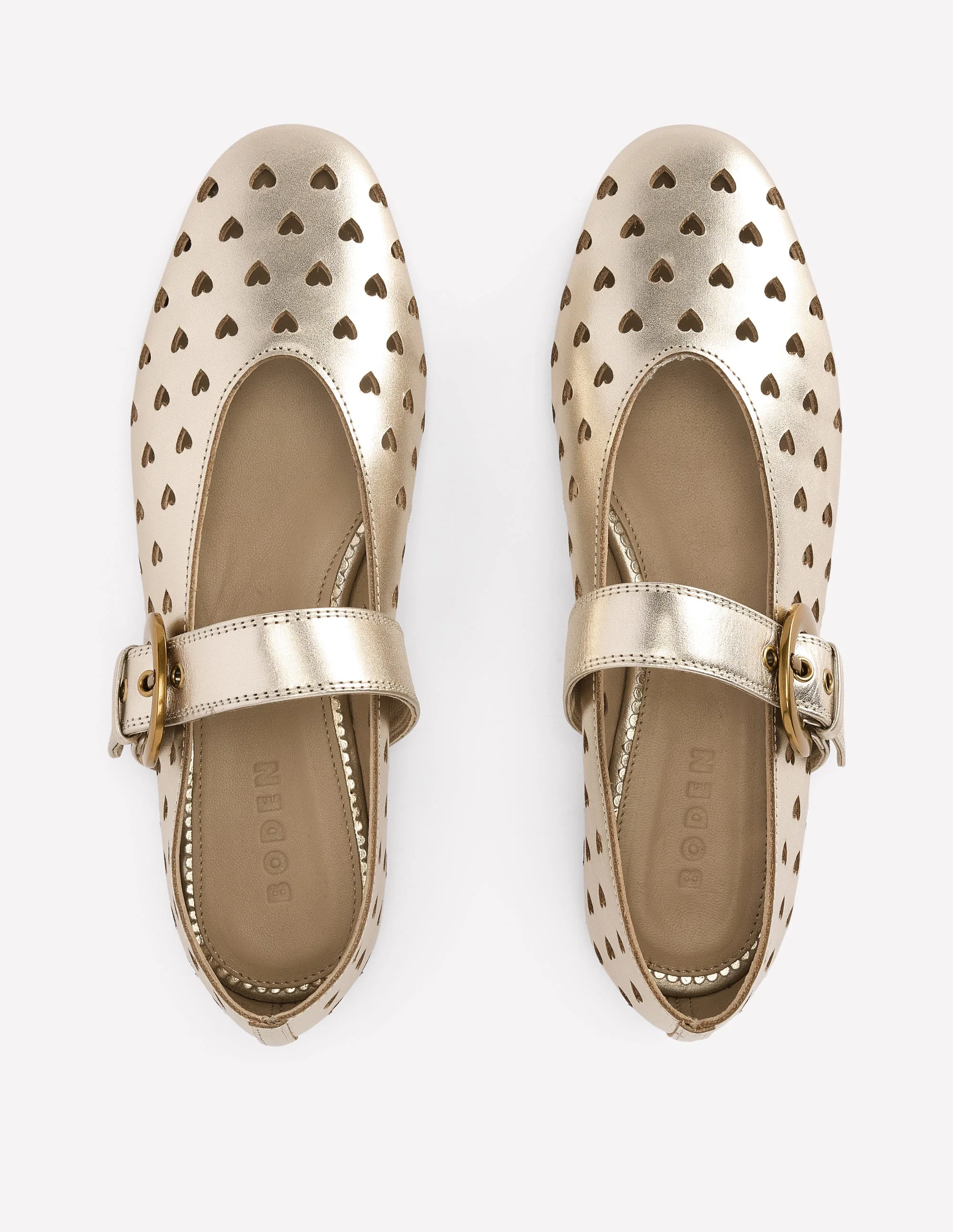 Kylie Flat Buckle Mary Janes-Gold - Image 6