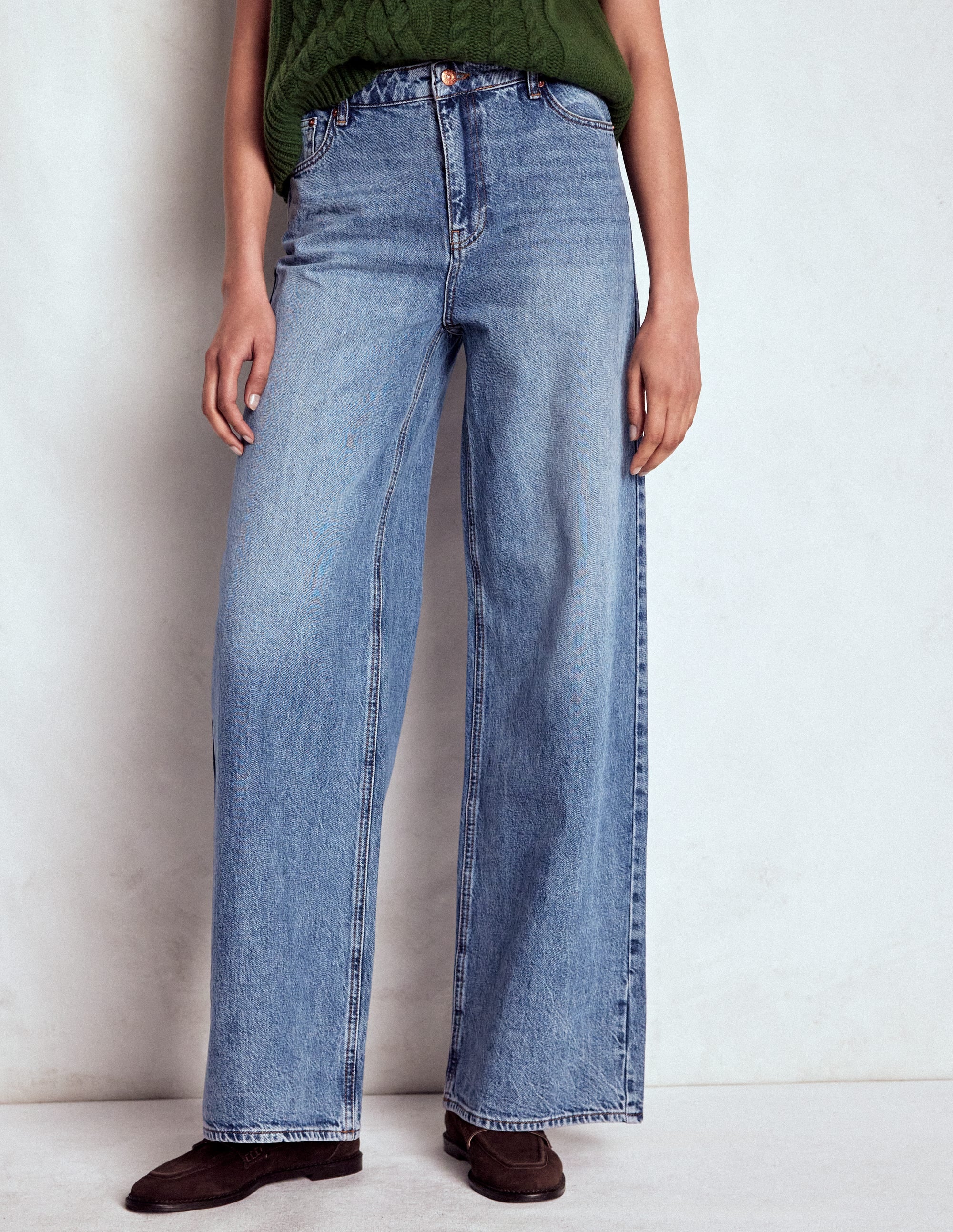 Relaxed Wide Leg  Jeans-Mid Vintage - Image 6